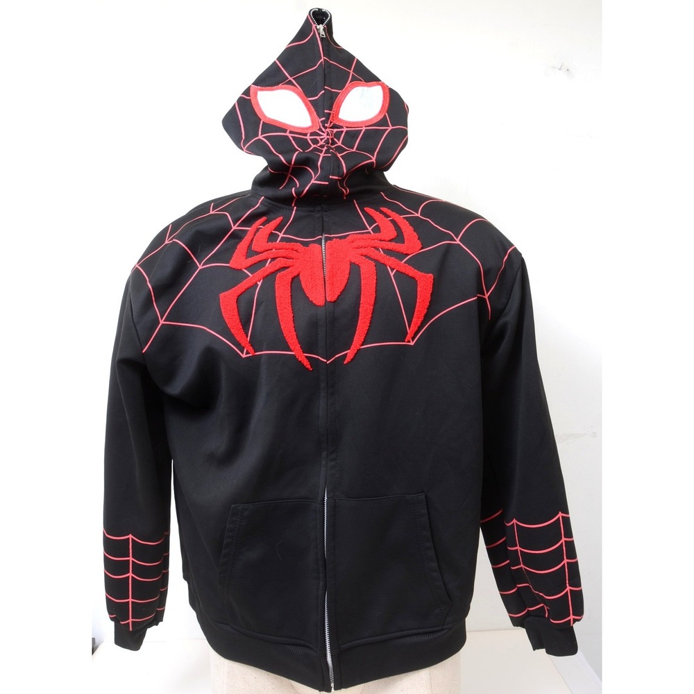 Spiderman BattleKid Marvel Men's XL Cartoon-style Full Zip Hoodie Cosplay Jacket
